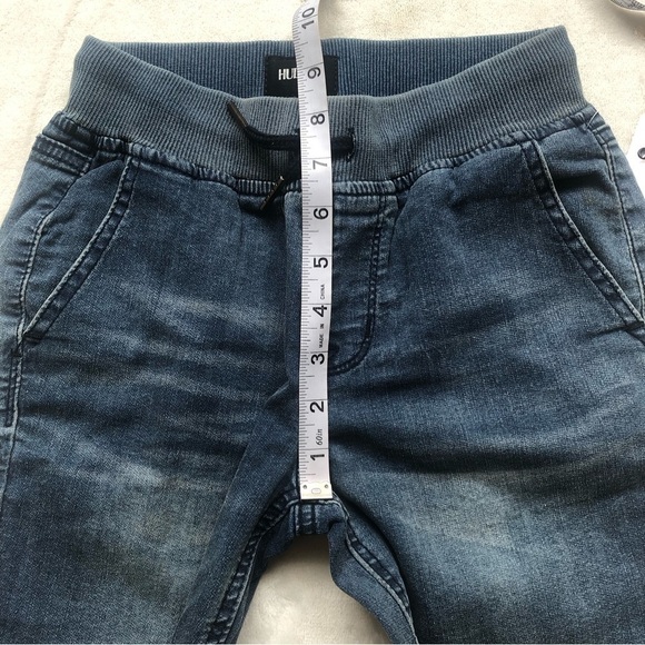 Hudson Kids Pull On Knit Denim Shorts, Raw Hem - Picture 5 of 8